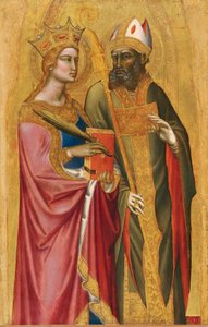 Saint Catherine and a Bishop Saint
